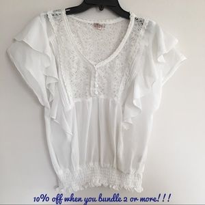 Mimi White Lace Blouse